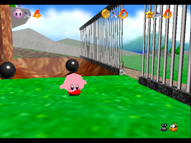 Super Mario 64 - Kirby Edition Screenshot 1